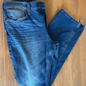 Men's Silver Athletic Fit Tapered Leg Jeans. 36x32
